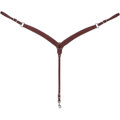45-0355 Turquoise Cross Contoured Skirting Leather Breast Collar, Medium Oil 45-0355 Turquoise Cross Contoured Skirting Leather Breast Collar, Medium Oil