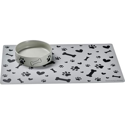 Ritzenhoff & Breker Miska dla psa z podkładką Mika Dog szara 350 ml Ritzenhoff & Breker Miska dla psa z podkładką Mika Dog szara 350 ml
