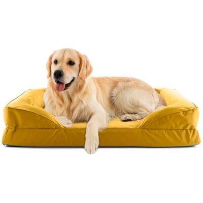 Lumaland Ortopedyczne legowisko dla psa, do użytku na zewnątrz i wewnątrz, ergonomiczna sofa dla psa 110 x 75 cm, idealne dla dużych psów, antypoślizgowa podłoga, wypełnienie i poszewka nadaje się do Lumaland Ortopedyczne legowisko dla psa, do użytku na zewnątrz i wewnątrz, ergonomiczna sofa dla psa 110 x 75 cm, idealne dla dużych psów, antypoślizgowa podłoga, wypełnienie i poszewka nadaje się do