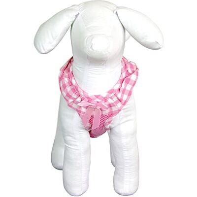 Doogy Klasyczne szelki Air Mesh Vichy różowe rozmiary XS dla psa 1 sztuka Doogy Klasyczne szelki Air Mesh Vichy różowe rozmiary XS dla psa 1 sztuka