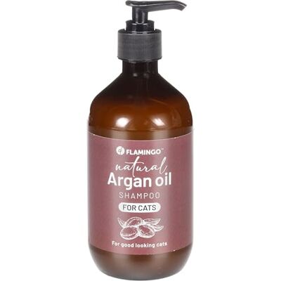 Flamingo Naturalny szampon dla kotów z olejkiem arganowym 500 ml delikatna pielęgnacja dla miękkiej, błyszczącej dłoni Flamingo Naturalny szampon dla kotów z olejkiem arganowym 500 ml delikatna pielęgnacja dla miękkiej, błyszczącej dłoni