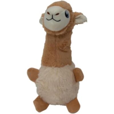 JACK AND VANILLA , Przytulanka alpaka z piszczącym dla psów i kotów, miękka i trwała zabawka z tkaniny, można prać w pralce, 16 cm, kolor beżowy, dla wszystkich ras JACK AND VANILLA , Przytulanka alpaka z piszczącym dla psów i kotów, miękka i trwała zabawka z tkaniny, można prać w pralce, 16 cm, kolor beżowy, dla wszystkich ras