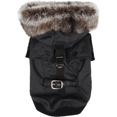 Puppia PAND-JM1170 płaszcz Greatcoat S, czarny Puppia PAND-JM1170 płaszcz Greatcoat S, czarny