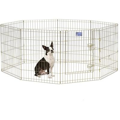 MidWest Homes for Pets MidWest składany metalowy kojec do ćwiczeń dla psów z drzwiami, 60,96 szer. x 76,2 cm, złoty cynk; 542-30 MidWest Homes for Pets MidWest składany metalowy kojec do ćwiczeń dla psów z drzwiami, 60,96 szer. x 76,2 cm, złoty cynk; 542-30