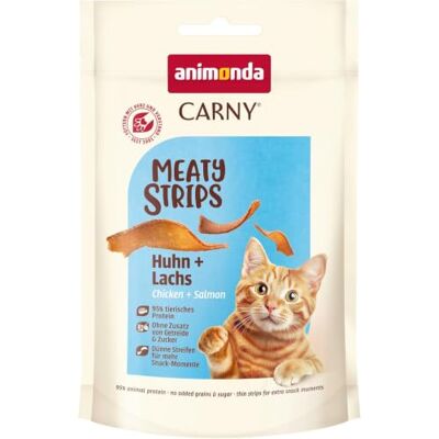 Animonda Adult Meat Yummies kurczak + łosoś (10 x 50 g), miękka przekąska dla kotów premium dla dorosłych, kotów z dużą ilością świeżego mięsa i ryb Animonda Adult Meat Yummies kurczak + łosoś (10 x 50 g), miękka przekąska dla kotów premium dla dorosłych, kotów z dużą ilością świeżego mięsa i ryb