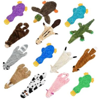 Best Pet Supplies zestaw 4 piszczących kaczek w pudełku niespodziance, z efektem szeleszczenia, rozmiar M (różne style i kolory) Best Pet Supplies zestaw 4 piszczących kaczek w pudełku niespodziance, z efektem szeleszczenia, rozmiar M (różne style i kolory)