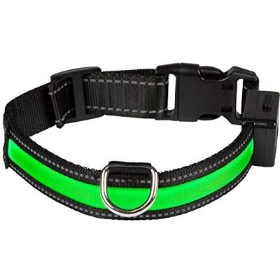 Eyenimal NGCOLLUM021 Usb Light Collar Green L, L, zielony, 86 g Eyenimal NGCOLLUM021 Usb Light Collar Green L, L, zielony, 86 g