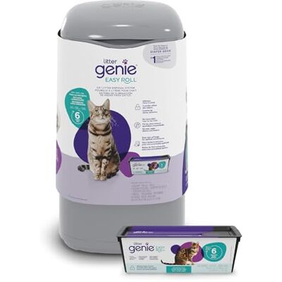 Litter Genie EasyRoll Kočičí stelivo kosz - Szary - Higieniczne usuwanie Litter Genie EasyRoll Kočičí stelivo kosz - Szary - Higieniczne usuwanie