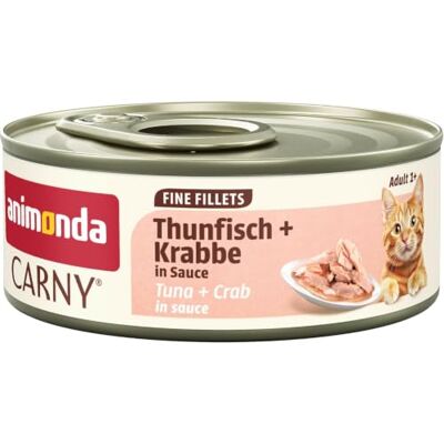Animonda Fillety dla dorosłych, tuńczyk + krab w sosie, opakowanie zbiorcze 12 x 60 g Animonda Fillety dla dorosłych, tuńczyk + krab w sosie, opakowanie zbiorcze 12 x 60 g