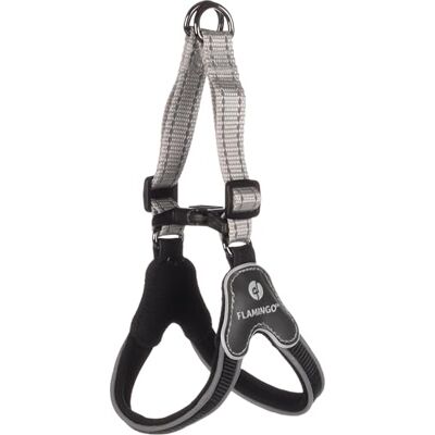 Flamingo Easy Hilka Szelki dla psa Black XXS 25 do 35 cm 15 mm bezstopniowa regulacja 2 pierścienie odciążające z klamrą zatrzaskową Flamingo Easy Hilka Szelki dla psa Black XXS 25 do 35 cm 15 mm bezstopniowa regulacja 2 pierścienie odciążające z klamrą zatrzaskową