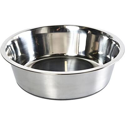 Dehner Lieblingsinge miska dla psów i kotów srebrna, ok. Ø 25,5 cm, wysokość 7 cm, pojemność 2600 ml, stal nierdzewna, srebrna Dehner Lieblingsinge miska dla psów i kotów srebrna, ok. Ø 25,5 cm, wysokość 7 cm, pojemność 2600 ml, stal nierdzewna, srebrna