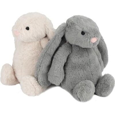 Best Pet Supplies Interaktywny królik Buddy zabawka dla psa z marszczonym i piszczącym wzbogaceniem dla małych i średnich ras, szczeniąt lub psów, uroczy i pluszowy, zestaw królika, beżowy, szary Best Pet Supplies Interaktywny królik Buddy zabawka dla psa z marszczonym i piszczącym wzbogaceniem dla małych i średnich ras, szczeniąt lub psów, uroczy i pluszowy, zestaw królika, beżowy, szary