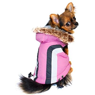 Hip Doggie HD-5SAPK-L Swiss Alpine Ski Vest płaszcz dla psa, różowy, L Hip Doggie HD-5SAPK-L Swiss Alpine Ski Vest płaszcz dla psa, różowy, L