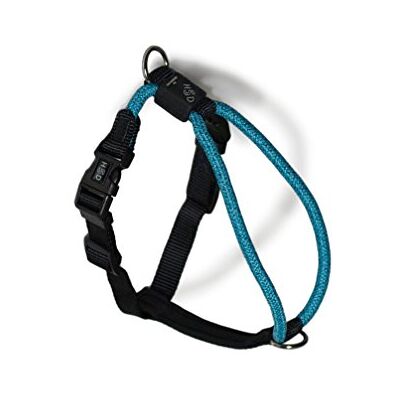ハイファイブドッグス High5Dogs, Ergonomiczna regulowana uprząż do aktywności na świeżym powietrzu, wzmocnione bezpieczeństwo, trwałe materiały, rozmiar XXS, rozmiar 7mmx29-37cm, kolor niebieski, model Leisure Rope ハイファイブドッグス High5Dogs, Ergonomiczna regulowana uprząż do aktywności na świeżym powietrzu, wzmocnione bezpieczeństwo, trwałe materiały, rozmiar XXS, rozmiar 7mmx29-37cm, kolor niebieski, model Leisure Rope