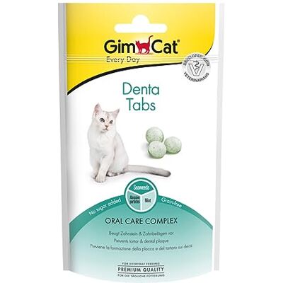 GimCat Denta pastylki- Funkcjonalny przysmak dla kotów, wspomagający pielęgnację zębów Paczka 8 szt. (8 × 40 g) GimCat Denta pastylki- Funkcjonalny przysmak dla kotów, wspomagający pielęgnację zębów Paczka 8 szt. (8 × 40 g)