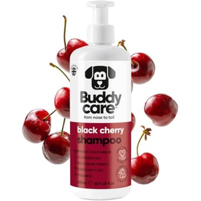 Buddycare Szampon dla psów Głęboko oczyszczający szampon dla psów z aloesem i Pro Witamina B5 Cherry Black 500ml Buddycare Szampon dla psów Głęboko oczyszczający szampon dla psów z aloesem i Pro Witamina B5 Cherry Black 500ml
