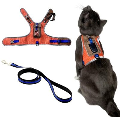 Your Cat Backpack Uprząż dla kota Travel The Pathfinder z kieszenią na lokalizator GPS zasilana przez Tractive uprząż dla kota, ochrona przed ucieczką, uprząż dla małych, dużych kotów, kociąt (pomarańczowa, mała) Your Cat Backpack Uprząż dla kota Travel The Pathfinder z kieszenią na lokalizator GPS zasilana przez Tractive uprząż dla kota, ochrona przed ucieczką, uprząż dla małych, dużych kotów, kociąt (pomarańczowa, mała)