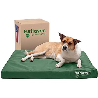 Furhaven Wodoodporne legowisko dla psa z żelem chłodzącym dla dużych/średnich psów ze zdejmowanym zmywalnym pokrowcem, dla psów o wadze do 25 kg nadruk z logo Oxford Polycanvas Materac las, Furhaven Wodoodporne legowisko dla psa z żelem chłodzącym dla dużych/średnich psów ze zdejmowanym zmywalnym pokrowcem, dla psów o wadze do 25 kg nadruk z logo Oxford Polycanvas Materac las,