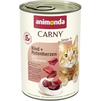 Animonda Senior Karma dla Kotów, Wołowina/Serca Indyków, 6 x 400 g Animonda Senior Karma dla Kotów, Wołowina/Serca Indyków, 6 x 400 g