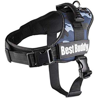 Flamingo Best Buddy Pluto Blue Camouflage XL 80-100CM*50MM Uprząż Flamingo Best Buddy Pluto Blue Camouflage XL 80-100CM*50MM Uprząż