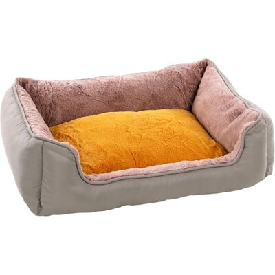 Flamingo Oddi prostokąt ochra kosz dla psa 60x50x20cm zdejmowany pokrowiec z zamkiem błyskawicznym zmywalny antypoślizgowe dno Flamingo Oddi prostokąt ochra kosz dla psa 60x50x20cm zdejmowany pokrowiec z zamkiem błyskawicznym zmywalny antypoślizgowe dno