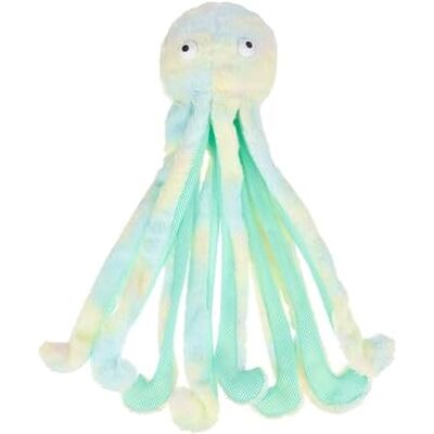 Dehner Ulubiona zabawka dla psów Mommy Octopus, pluszowa zabawka dla szczeniąt/dorosłych psów, w zestawie piszcząca/papier szelestowy, ok. 17 x 63 cm, poliester, niebieski/turkusowy/zielony Dehner Ulubiona zabawka dla psów Mommy Octopus, pluszowa zabawka dla szczeniąt/dorosłych psów, w zestawie piszcząca/papier szelestowy, ok. 17 x 63 cm, poliester, niebieski/turkusowy/zielony