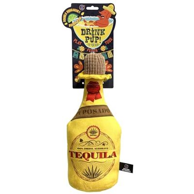 Bow Wow Pet Tequila zabawka dla psa w butelce piszcząca pluszowa jednoczęściowa zabawka dla zwierząt domowych (97677) Bow Wow Pet Tequila zabawka dla psa w butelce piszcząca pluszowa jednoczęściowa zabawka dla zwierząt domowych (97677)