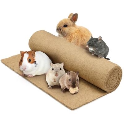 La cordeline Dywan z naturalnego konopnego żwirek 40 x 100 cm, jakość premium, tło klatki dla gryzoni, królików, chomików La cordeline Dywan z naturalnego konopnego żwirek 40 x 100 cm, jakość premium, tło klatki dla gryzoni, królików, chomików