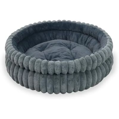 Wintem Okrągłe legowisko dla psów i kotów, miękka sofa z zawiniętymi krawędziami i antypoślizgowym spodem, łóżko relaksacyjne na 4 pory roku do codziennego wypoczynku, 60 x 60 x 18 cm Wintem Okrągłe legowisko dla psów i kotów, miękka sofa z zawiniętymi krawędziami i antypoślizgowym spodem, łóżko relaksacyjne na 4 pory roku do codziennego wypoczynku, 60 x 60 x 18 cm