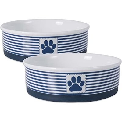 Bone Dry Paw & Patch ceramiczna kolekcja zwierząt domowych, duży zestaw, 19 x 6 cm, morski niebieski, (2 sztuki) Bone Dry Paw & Patch ceramiczna kolekcja zwierząt domowych, duży zestaw, 19 x 6 cm, morski niebieski, (2 sztuki)