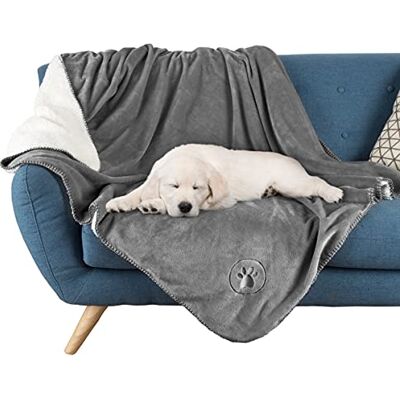 Petmaker wodoodporny koc dla zwierząt domowych 127 cm x 152 cm miękka pluszowa narzuta chroni kanapę, krzesła, samochód, łóżko przed zalaniem, plamami lub sierścią zwierzęcą można prać w pralce (szary) Petmaker wodoodporny koc dla zwierząt domowych 127 cm x 152 cm miękka pluszowa narzuta chroni kanapę, krzesła, samochód, łóżko przed zalaniem, plamami lub sierścią zwierzęcą można prać w pralce (szary)