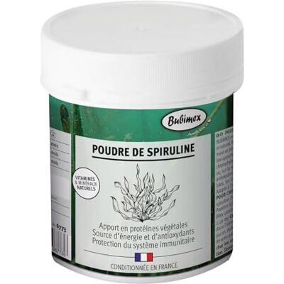 Bubimex Spirulina w proszku 100% naturalny suplement diety dla psów i kotów Bogaty w witaminy i minerały Zaopatrzenie w energię, wspomaganie metabolizmu i układu odpornościowego 400g Bubimex Spirulina w proszku 100% naturalny suplement diety dla psów i kotów Bogaty w witaminy i minerały Zaopatrzenie w energię, wspomaganie metabolizmu i układu odpornościowego 400g