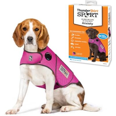 Thundershirt Dogs Dog kurtka przeciwlękowa, fuksja, rozmiar M, 1 sztuka Thundershirt Dogs Dog kurtka przeciwlękowa, fuksja, rozmiar M, 1 sztuka