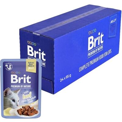 BRIT - Premium Cat Delicate filety w galaretce z wołowiną - 24x85 g BRIT - Premium Cat Delicate filety w galaretce z wołowiną - 24x85 g