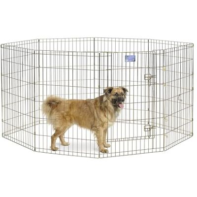 MidWest Homes for Pets MidWest składany metalowy kojec do ćwiczeń dla psów z drzwiami; 60,96 szer. x 91,44 cm wys. cm, złoty cynk; 544-36 MidWest Homes for Pets MidWest składany metalowy kojec do ćwiczeń dla psów z drzwiami; 60,96 szer. x 91,44 cm wys. cm, złoty cynk; 544-36