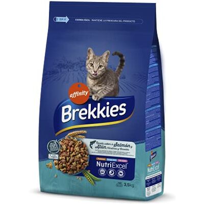 Brekkies Karma dla kotów z łososiem, tuńczykiem i warzywami 3,5 kg Brekkies Karma dla kotów z łososiem, tuńczykiem i warzywami 3,5 kg