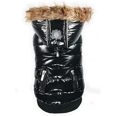 Hip Doggie HD-5MCBK Elite Reflective Coat płaszcz dla psa, L, czarny Hip Doggie HD-5MCBK Elite Reflective Coat płaszcz dla psa, L, czarny