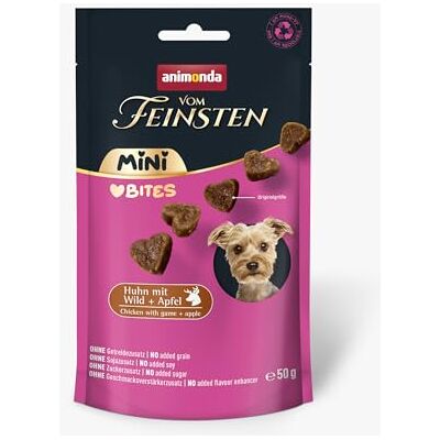 Animonda Mini Love Bites, bezzbożowa przekąska dla psów dla małych psów z dziczyzną i jabłkiem, 50 g Animonda Mini Love Bites, bezzbożowa przekąska dla psów dla małych psów z dziczyzną i jabłkiem, 50 g