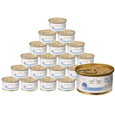 Dehner Premium Lovely karma dla kotów dla dorosłych, karma uzupełniająca, tuńczyk i trawa morska z kaczką, 24 x 85 g (2 kg) Dehner Premium Lovely karma dla kotów dla dorosłych, karma uzupełniająca, tuńczyk i trawa morska z kaczką, 24 x 85 g (2 kg)