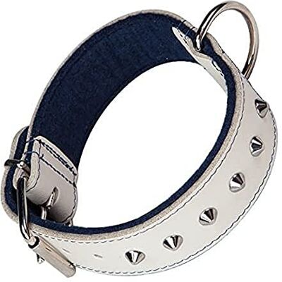 Arppe 1946014510 obroża ze skórzaną skórą Fornitura Superfelt Beach, biały i granatowy Arppe 1946014510 obroża ze skórzaną skórą Fornitura Superfelt Beach, biały i granatowy