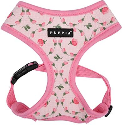 Puppia Wiosenna i letnia modna uprząż dla psa, różowa_floriańska, M Puppia Wiosenna i letnia modna uprząż dla psa, różowa_floriańska, M
