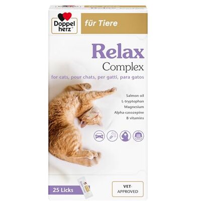 Doppelherz Relax Complex dla kotów z alfa-kazepiną i L-tryptofanem Wsparcie dobrego samopoczucia psychicznego 25 kremowych liściów Doppelherz Relax Complex dla kotów z alfa-kazepiną i L-tryptofanem Wsparcie dobrego samopoczucia psychicznego 25 kremowych liściów