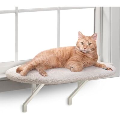K&H Produkty dla zwierząt domowych, kotek, parapet, hamak, łóżko na okonie, miękki pokrowiec polarowy, łatwe dopasowanie, można prać w pralce, 35,5 cm x 60,96 cm, kremowy K&H Produkty dla zwierząt domowych, kotek, parapet, hamak, łóżko na okonie, miękki pokrowiec polarowy, łatwe dopasowanie, można prać w pralce, 35,5 cm x 60,96 cm, kremowy