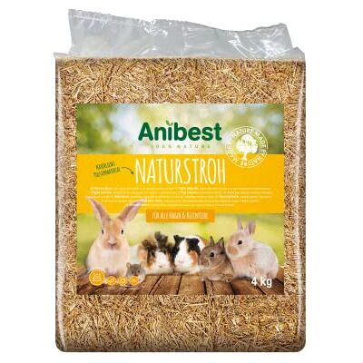 Anibest Naturalna słoma, żwirek dla małych zwierząt, 100% naturalny ściółka dla wszystkich gryzoni i małych zwierząt, królików, chomików, świnek morskich i co, chłonna, izolująca ciepło, Made in Anibest Naturalna słoma, żwirek dla małych zwierząt, 100% naturalny ściółka dla wszystkich gryzoni i małych zwierząt, królików, chomików, świnek morskich i co, chłonna, izolująca ciepło, Made in