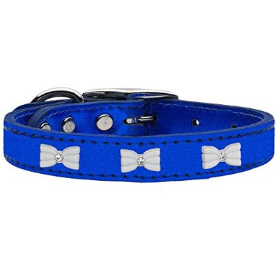 Mirage Pet Products Mirage Manhattan obroża dla psa, 35 cm, srebrne/jasnoniebieskie kamienie Mirage Pet Products Mirage Manhattan obroża dla psa, 35 cm, srebrne/jasnoniebieskie kamienie