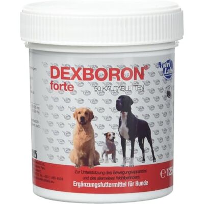 NutriLabs Dexboron® forte tabletki do żucia psów, 50 szt. – tabletki z diabelskim pazurem dla psów – środek regenerujący z korą wierzby, ekstraktem z kadzidła i wielu innych – środek regenerujący dla NutriLabs Dexboron® forte tabletki do żucia psów, 50 szt. – tabletki z diabelskim pazurem dla psów – środek regenerujący z korą wierzby, ekstraktem z kadzidła i wielu innych – środek regenerujący dla