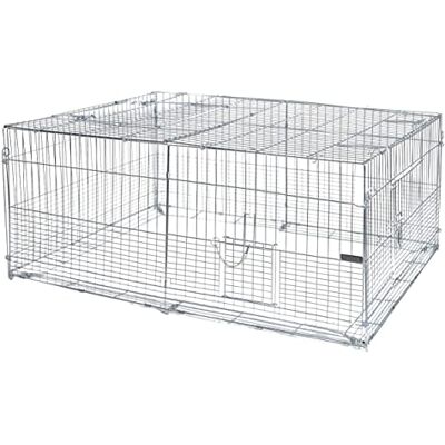 Kerbl Pet Kerbl 81701 Klatka Wybieg z Blokadą dla Zwierząt, 144 x 112 x 60 cm, Srebrny Kerbl Pet Kerbl 81701 Klatka Wybieg z Blokadą dla Zwierząt, 144 x 112 x 60 cm, Srebrny