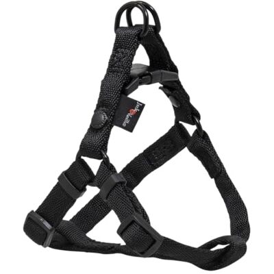 JACK AND VANILLA , Ergonomiczna czarna nylonowa uprząż dla psa, regulowana, lekka, z odblaskowymi paskami bezpieczeństwa, idealna na spacery, rozmiar XXS 12 mm x 24-28 cm, wygodny model JACK AND VANILLA , Ergonomiczna czarna nylonowa uprząż dla psa, regulowana, lekka, z odblaskowymi paskami bezpieczeństwa, idealna na spacery, rozmiar XXS 12 mm x 24-28 cm, wygodny model