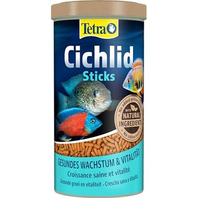 Tetra Kije Pielęgnic Kompletny karm w sztyftach dla dużych Pielęgnic/Tropikalnych Ryb Słodkowodnych, 1L, Wielokolorowy, 320 g (zestaw 1) Tetra Kije Pielęgnic Kompletny karm w sztyftach dla dużych Pielęgnic/Tropikalnych Ryb Słodkowodnych, 1L, Wielokolorowy, 320 g (zestaw 1)