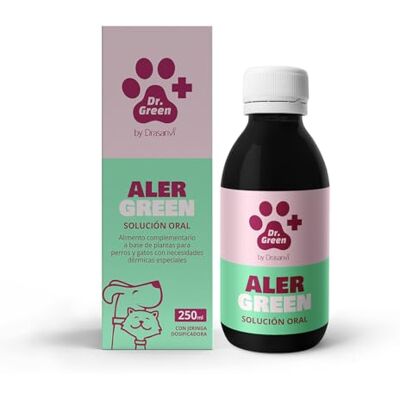 Drasanvi AlerGreen dla psów i kotów Naturalny roztwór doustny 250 ml na alergie, swędzenie i stany zapalne Omega 3 i 6 Kwercetyna i PEA Specjalna pielęgnacja wrażliwej skóry za pomocą strzykawki Drasanvi AlerGreen dla psów i kotów Naturalny roztwór doustny 250 ml na alergie, swędzenie i stany zapalne Omega 3 i 6 Kwercetyna i PEA Specjalna pielęgnacja wrażliwej skóry za pomocą strzykawki